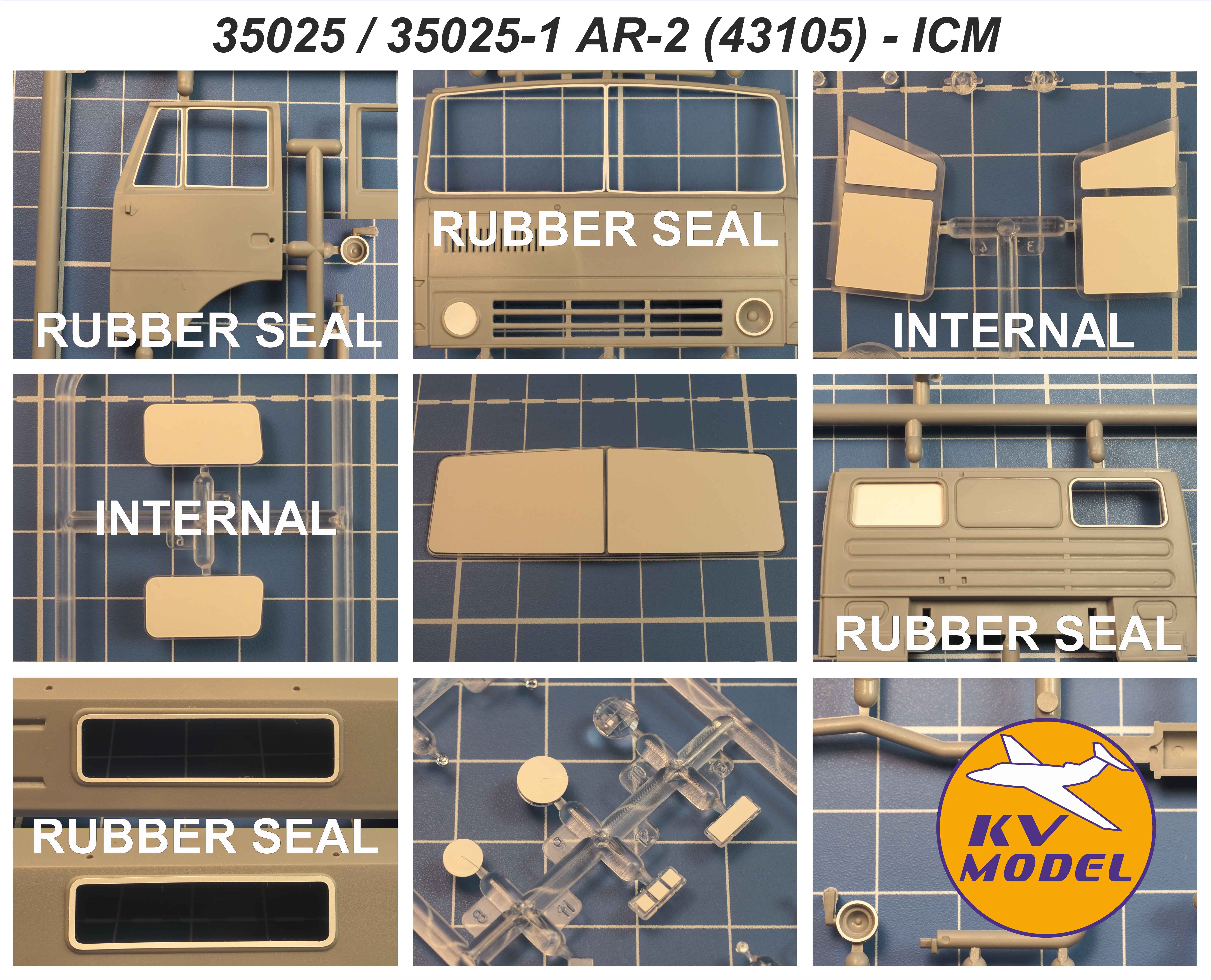 35025KV Окрасочная маска Пожарный автомобиль АР-2 на базе Камаз-43105 (ICM #35003)