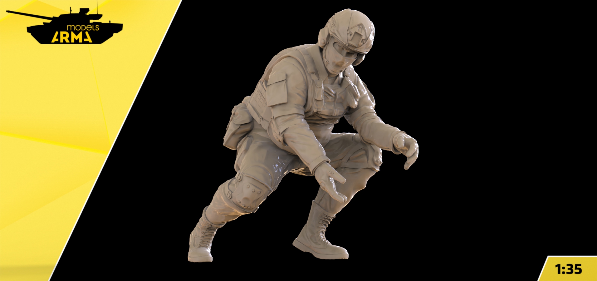 AM36010 Боец расчета 2С4 "Тюльпан" фигура 4 Arma Models