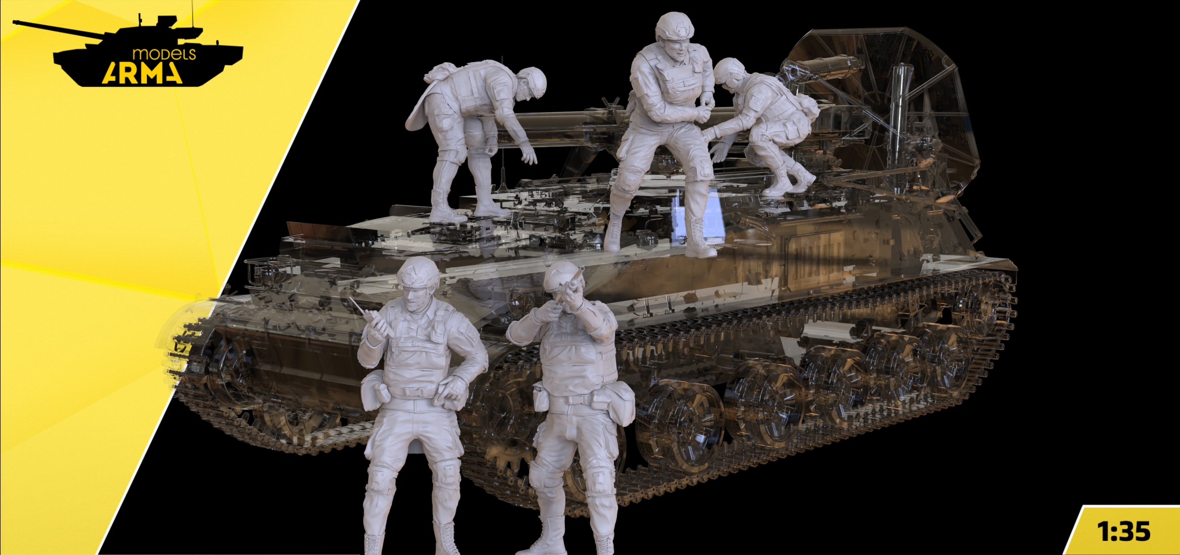 AM36010 Боец расчета 2С4 "Тюльпан" фигура 4 Arma Models