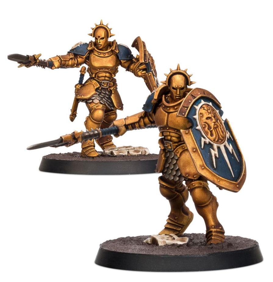 60-10 Набор Эра Сигмара. Грозорожденные Вечные. Виндикаторы с набором красок (AOS Stormcast Eternals Vindictors + Paints Set) (2021)