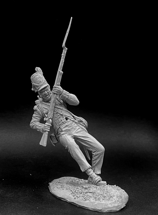 VD-54029(M). Рядовой (№1) британских пехотных полков, 1812-15 гг. Материал - белый металл. Chronos Miniatures