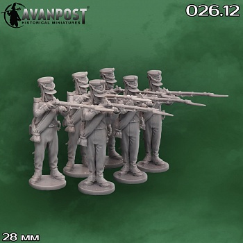026.12АП Фигуры Русская тяжёлая пехота: мушкетерская рота