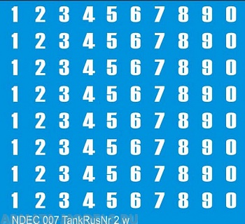 NDEC007 Произвольные цифры для современных танков