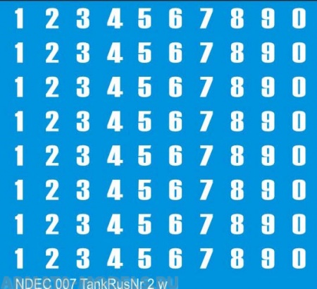 NDEC007 Произвольные цифры для современных танков