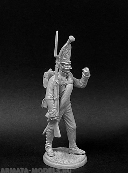 CHM-54251(M). Унтер-офицер гренадерских полков и рот (3 варианта головы, 2 варианта рук), Россия 1812-14 гг. 54 мм. Материал - белый металл.