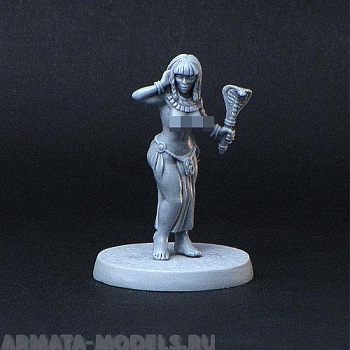 egsnake egyptian girl with snake wand