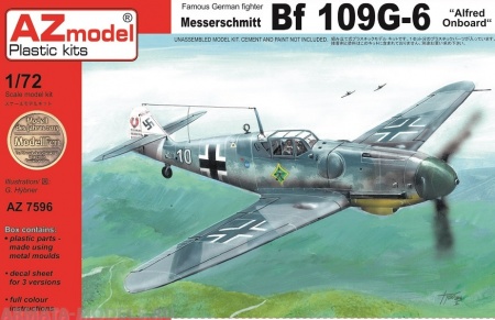 AZ7596 Самолет Messerschmitt Bf-109G-6 AZmodel Plastic kits