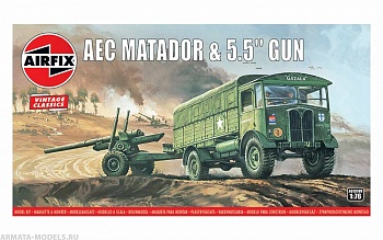 A01314V Грузовик с 5.5 дюймовой пушкой AEC Matador & 5.5inch Gun