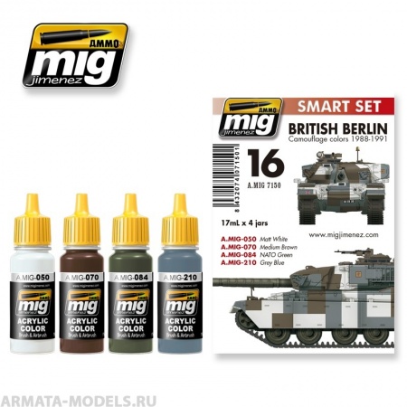 AMIG7150 Ammo Mig BRITISH BERLIN CAMOUFLAGE COLORS 1988-1991