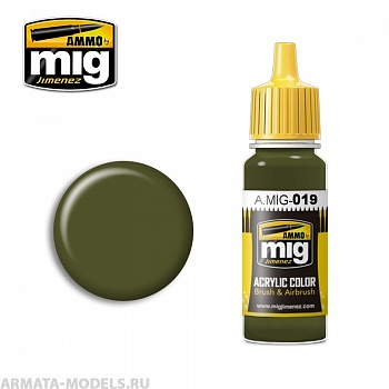 AMIG0019 Ammo Mig Акриловая краска 4BO RUSSIAN GREEN 17 мл