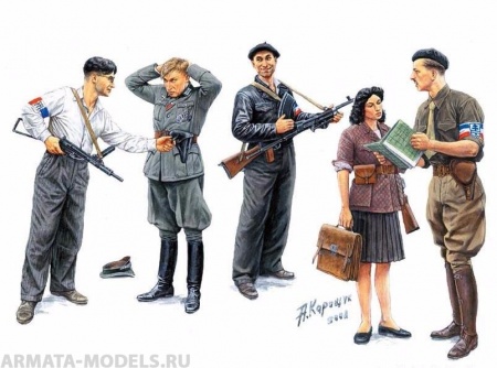 MB3551 Маки, французского Сопротивления, фигуры Master Box (MB)