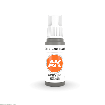 AK11015 Краска акриловая Dark Sea Grey 17ml