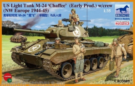 CB35069 Набор фигурок Танк US Light M-24 Chaffee (NW Europe 1944-45) Bronco Models