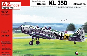 AZ7505 Самолет German Trainer plane Klemm KL 35D