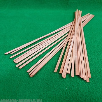 5356 рейки 0,6х4 - длина 300 мм - груша - 30 шт