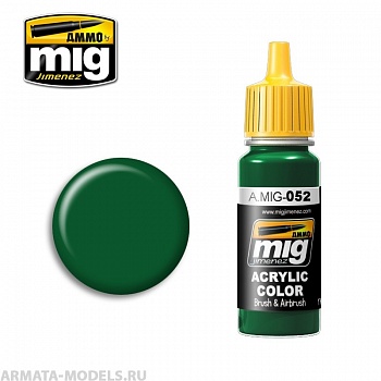 AMIG0052 Ammo Mig Акриловая краска DEEP GREEN 17 мл