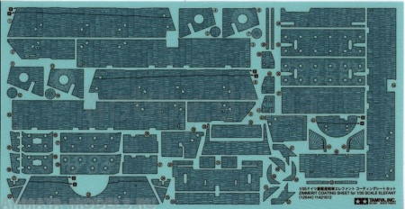 12644T Набор наклеек имитирующих циммерит для модели 35325 Elefant Tamiya