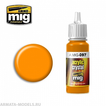 AMIG0097 Ammo Mig Акриловая краска CRYSTAL ORANGE 17 мл