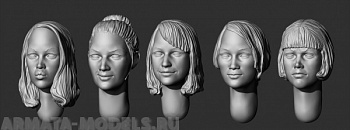 ARM356046 Женские головы с волосами №3