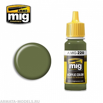 AMIG0220 Ammo Mig Акриловая краска FS 34151 ZINC CHROMATE GREEN (INTERIOR GREEN) 17 мл
