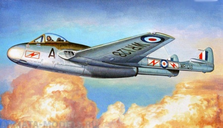 02875 Самолёт  Vampire FB.MK.9  Trumpeter