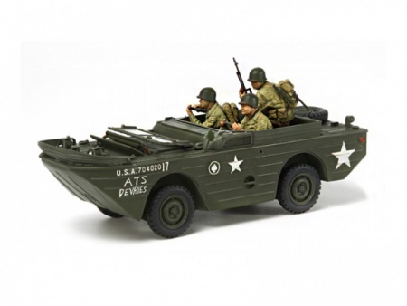 35336T Американский автомобиль - амфибия Ford GPA 4х4 с 3-мя фигурами. Tamiya