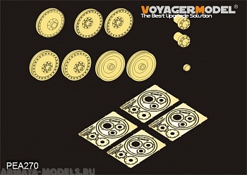 PEA270 Набор фототравления для WWII German Panther A/G/F?JagdPanzer Demeged  Road wheels(GP)
