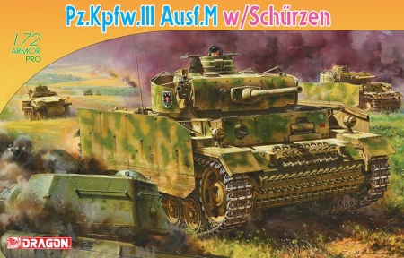 7323Д ТАНК Pz.Kpiw.lll Ausf.M w/SCHURZEN Dragon