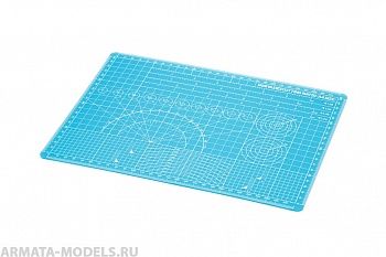 Пластик А4 для разметки, резки и дизайнерских работ (не повреждается) голубого цвета