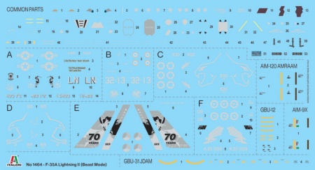 1464ИТ LOCKHHED MARTIN F35A (Beast Mode) Italeri