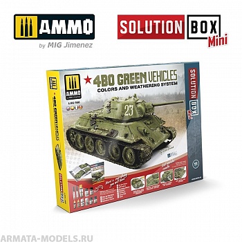 AMIG7900 Ammo Mig Подарочный набор Solution Box MINI - 4BO Russian Green Vehicles