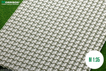 041tch035 Объёмная текстура черепицы  М1:35 (Лист А4- 19см.х28см.)