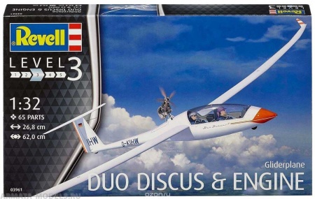 03961 Двухместный планер Glider Duo Discus & Engine Revell