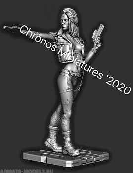 CHM-54202(M). Sci-Fi: Гостья из будущего. 54 мм. Материал - белый металл.