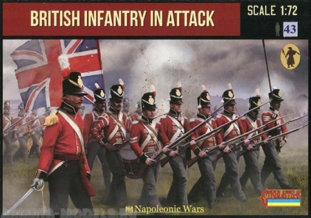 72145ST Фигуры Napoleonic British Infantry in Attack 1/72 Strelets