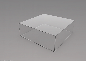 AM48258 Бокс акриловый прозрачный 570х570х200