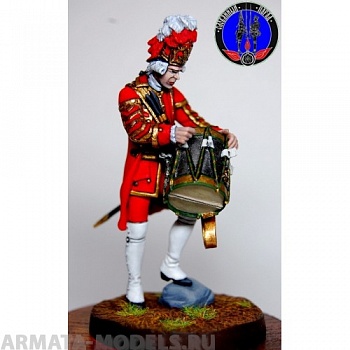 ОП.60.013 Фигура из белого металла  Барабанщик лейбкомпании 1742 г 