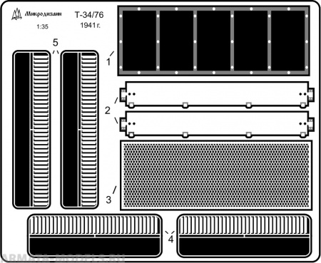 035202 Сетки для Т-34/76 1940-41 г.г. 1/35